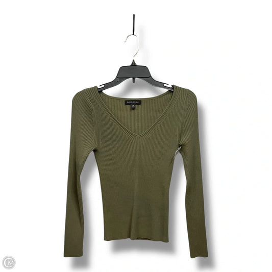 Top Long Sleeve Basic By Banana Republic In Green, Size: M