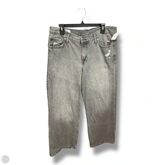 Jeans Straight By Gap In Grey Denim, Size: 12