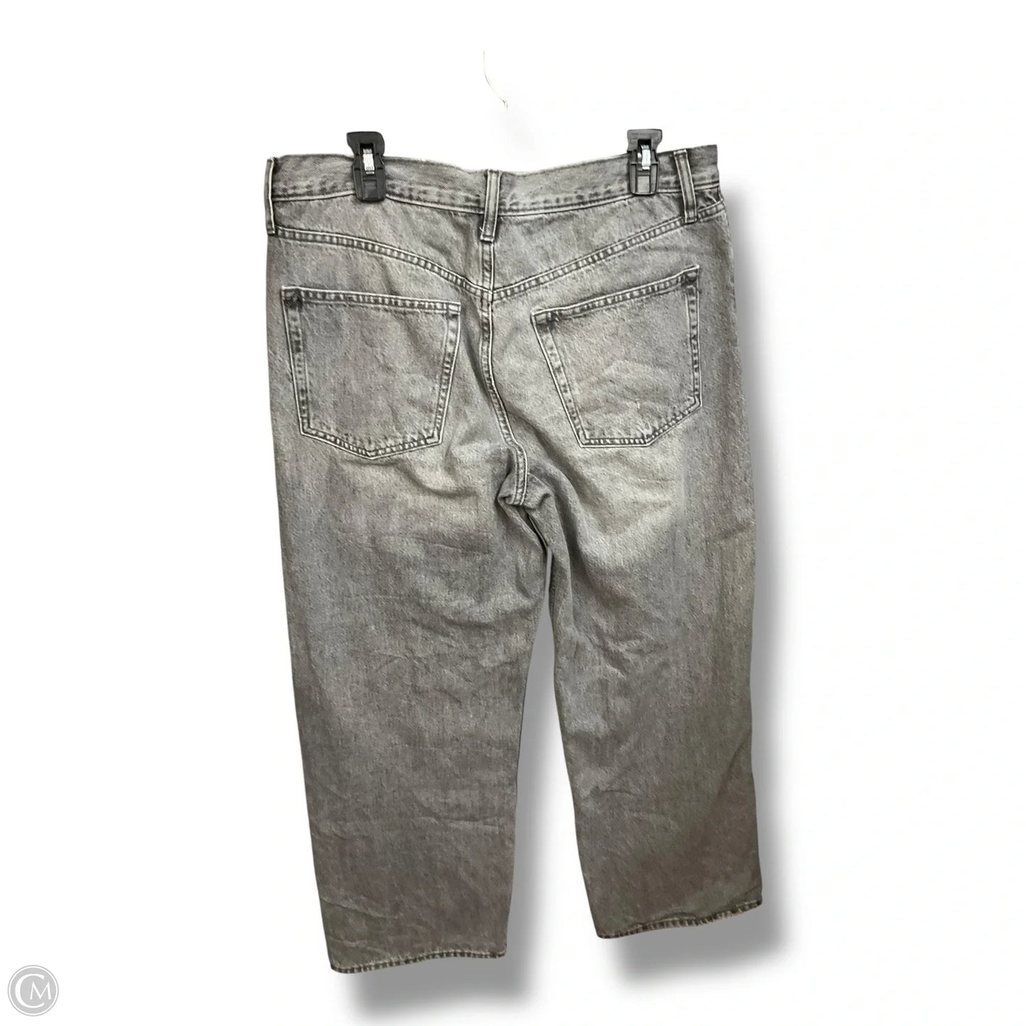 Jeans Straight By Gap In Grey Denim, Size: 12