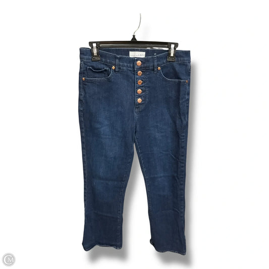 Jeans Cropped By Loft In Blue Denim, Size: 4