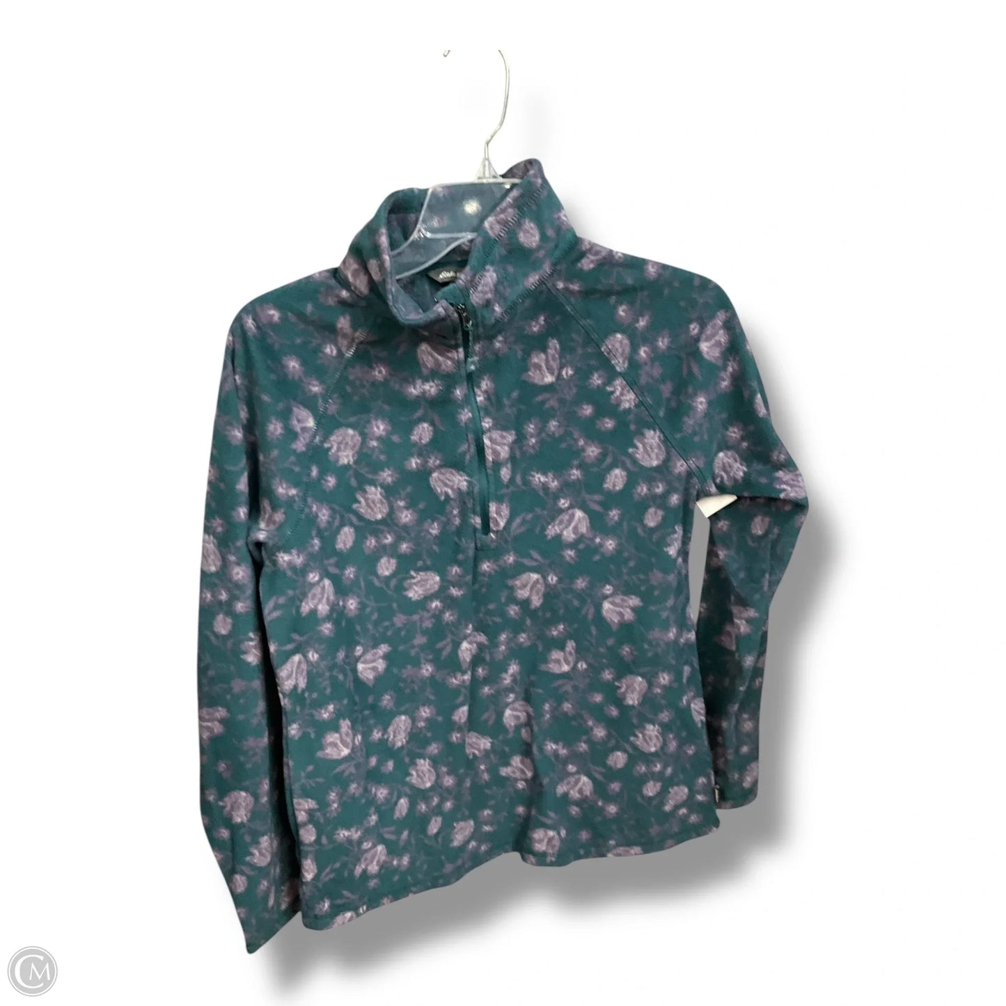 Jacket Fleece By Eddie Bauer In Green & Purple, Size: S