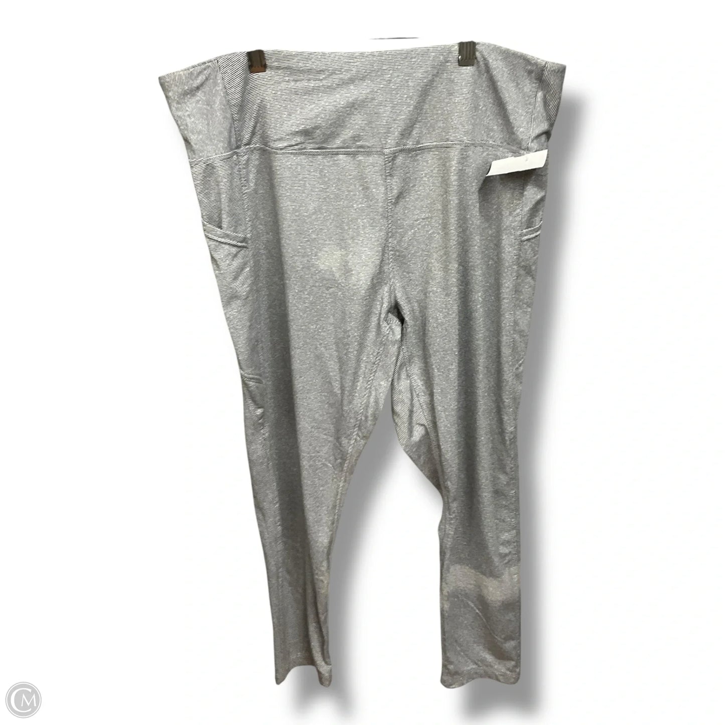 Athletic Leggings By Danskin In Grey, Size: Xxl