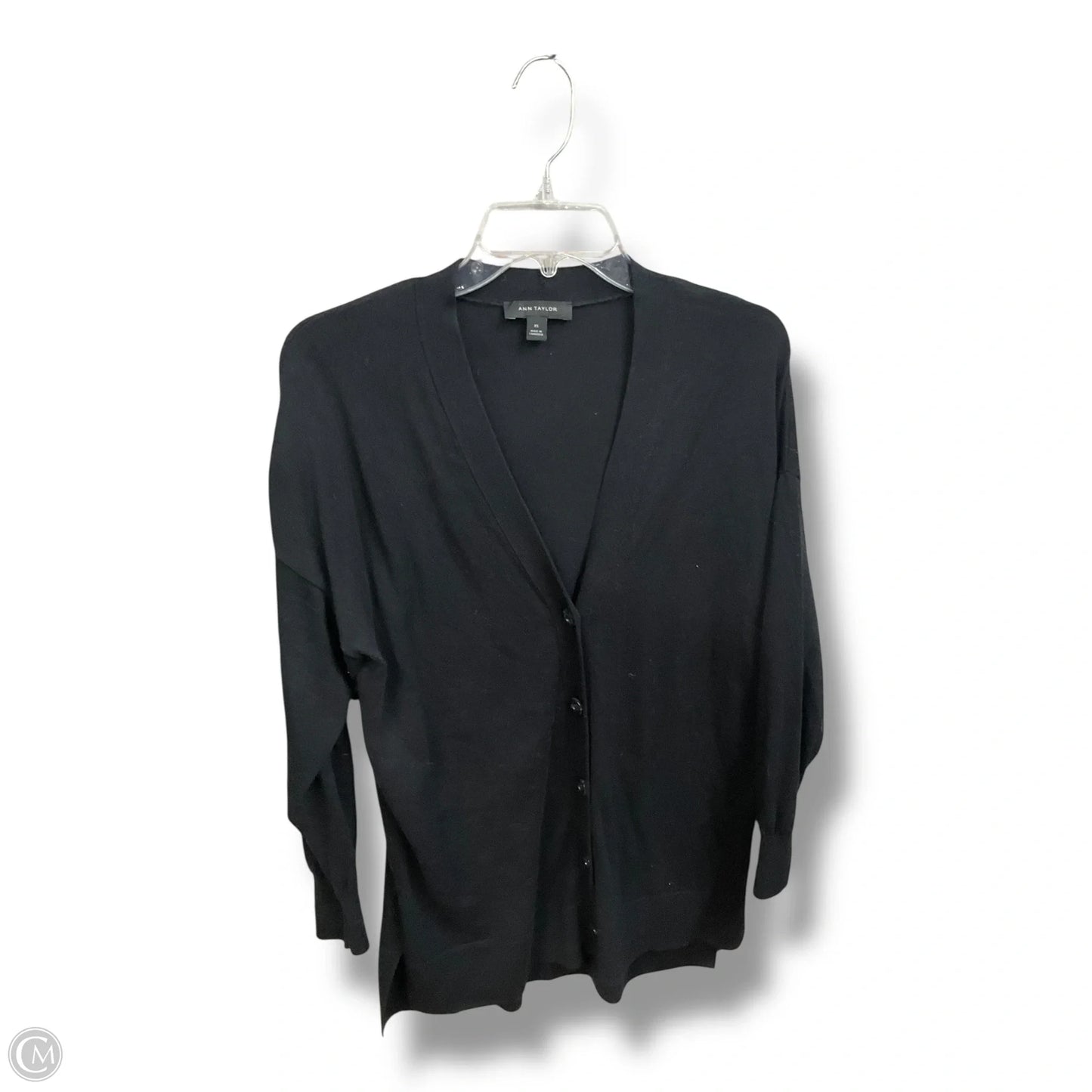 Cardigan By Ann Taylor In Black, Size: Xs