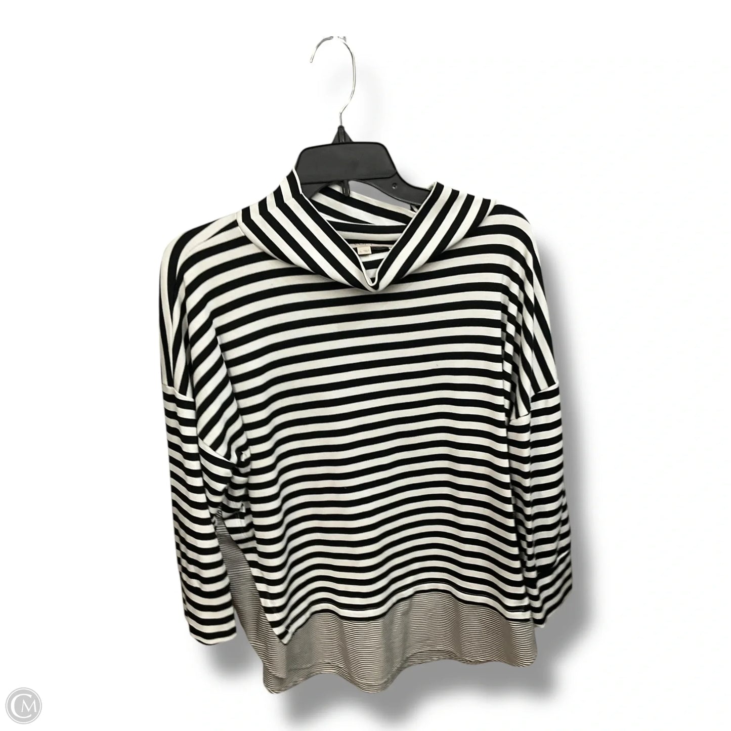 Top Long Sleeve By Loft In Striped Pattern, Size: L