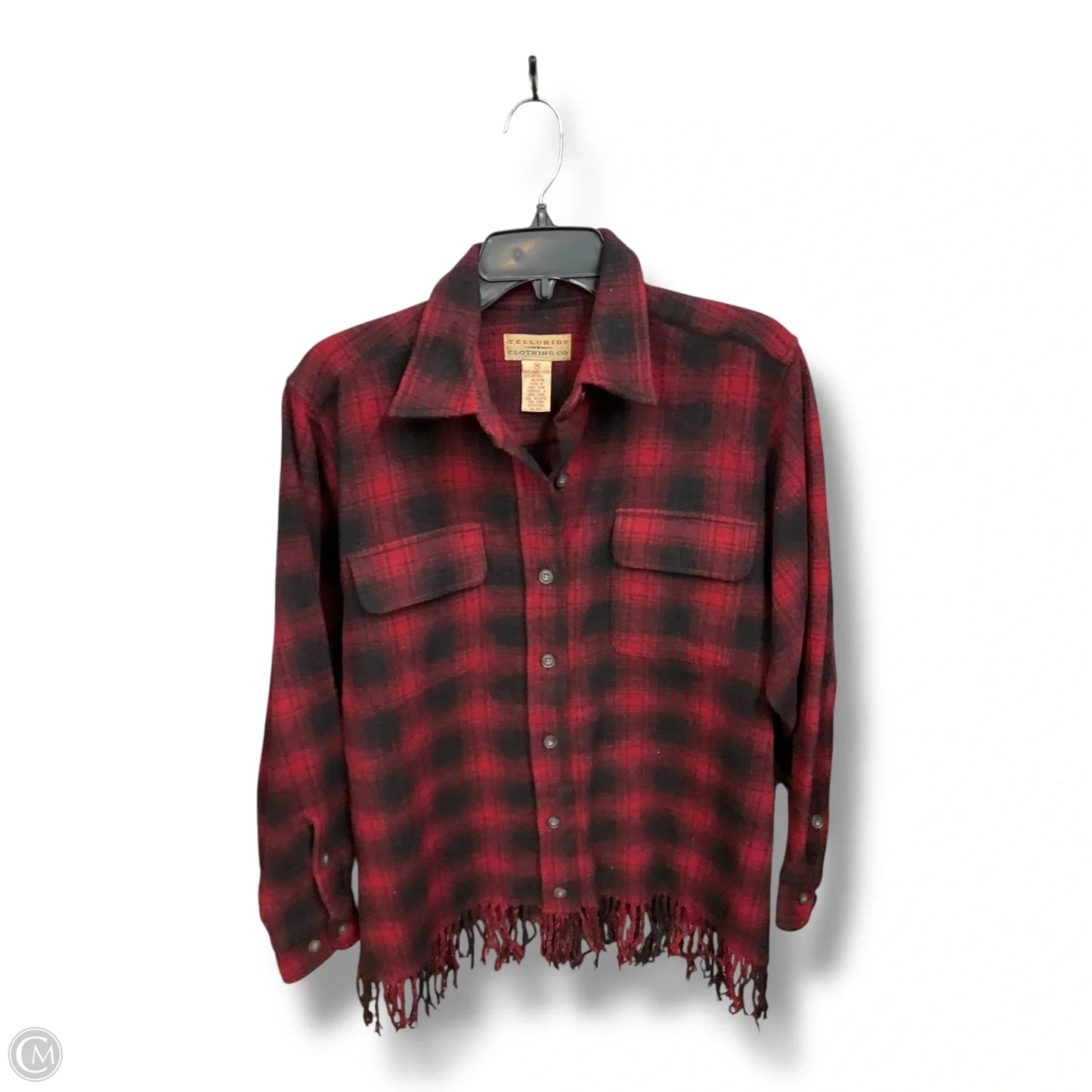 Jacket Shirt By Telluride In Plaid Pattern, Size: M