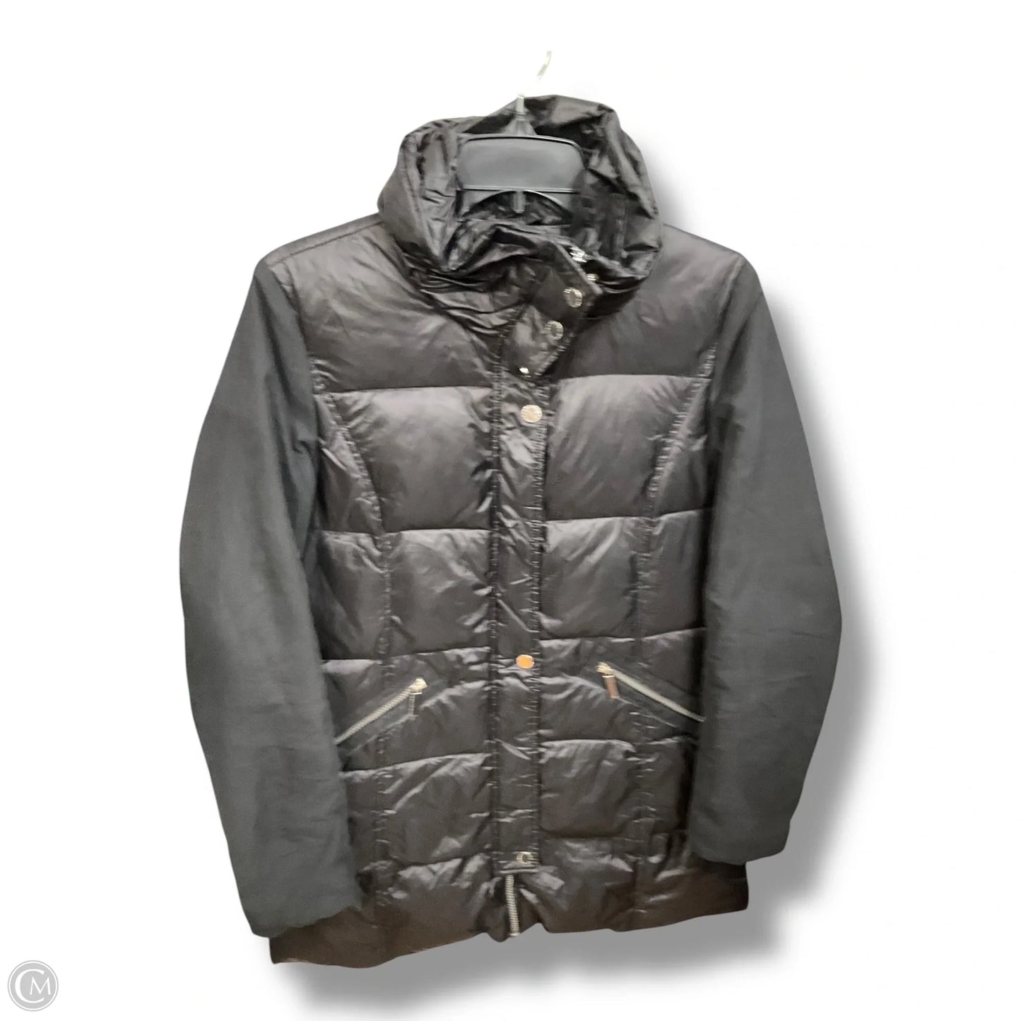 Jacket Puffer & Quilted By French Connection In Black, Size: S