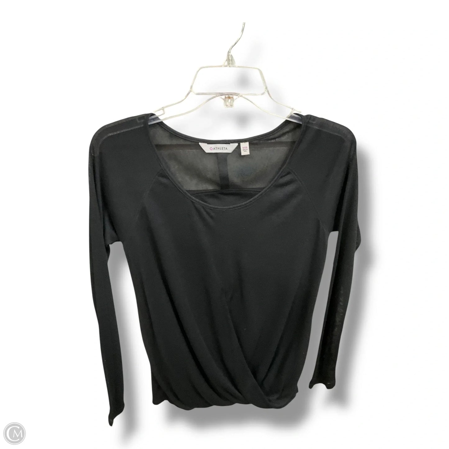 Athletic Top Long Sleeve Crewneck By Athleta In Black, Size: Xxs