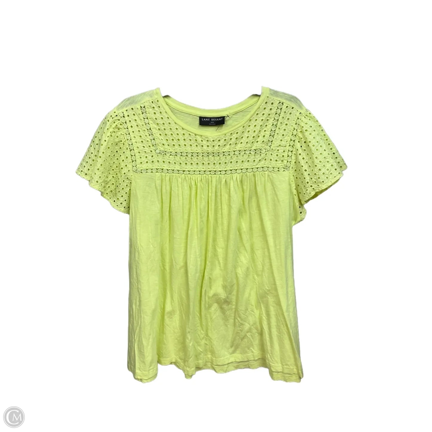 Top Short Sleeve By Lane Bryant In Yellow, Size: 2X