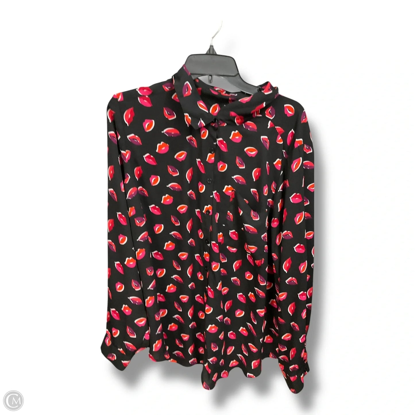 Blouse Long Sleeve By Torrid In Black & Red, Size: 3x