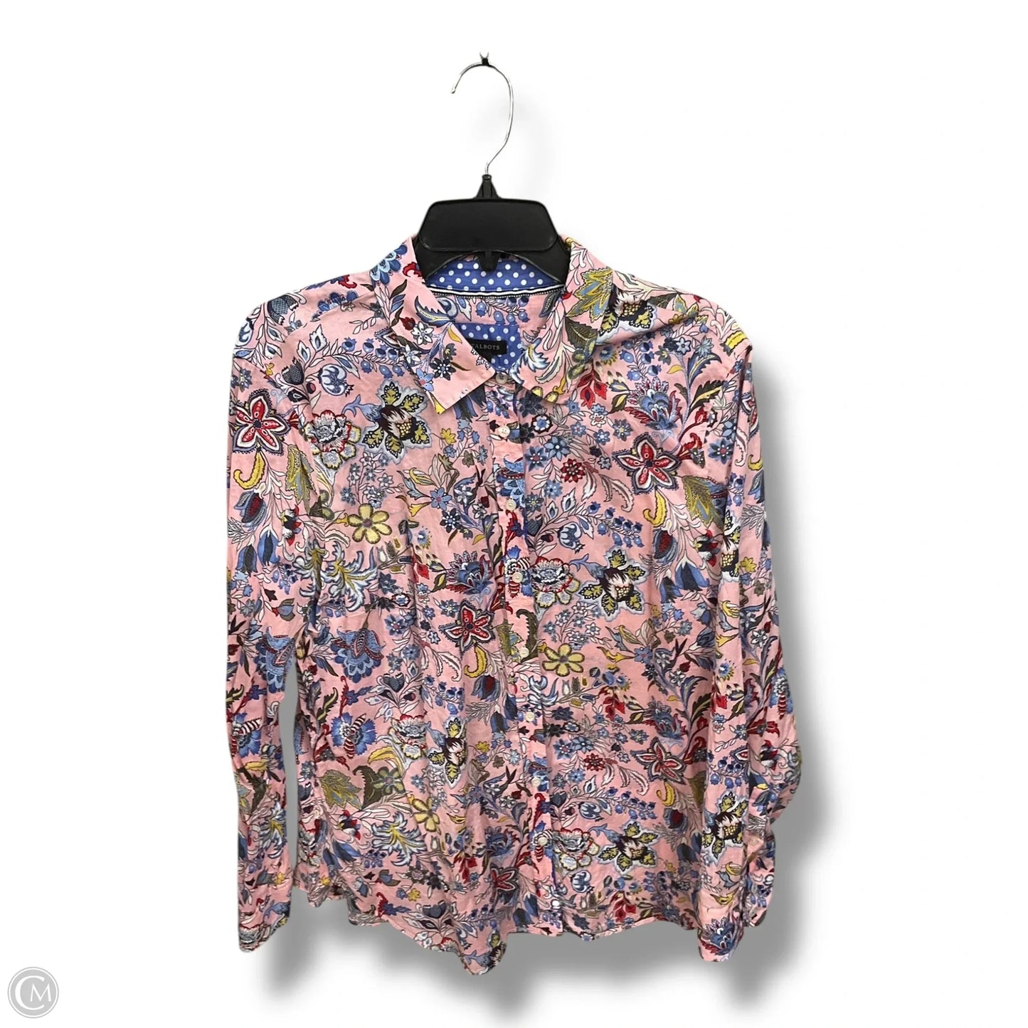 Blouse Long Sleeve By Talbots In Floral Print, Size: Xl