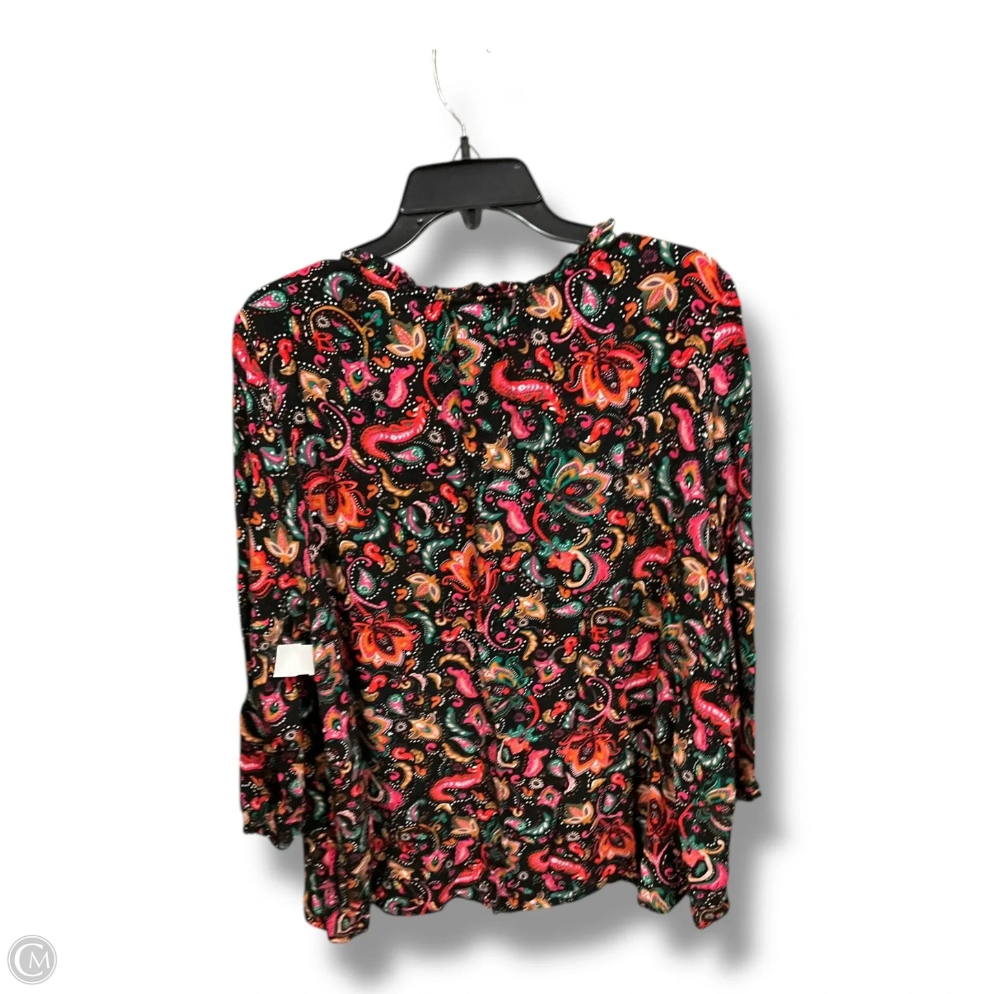 Top Long Sleeve By Croft And Barrow In Multi-colored, Size: 4x