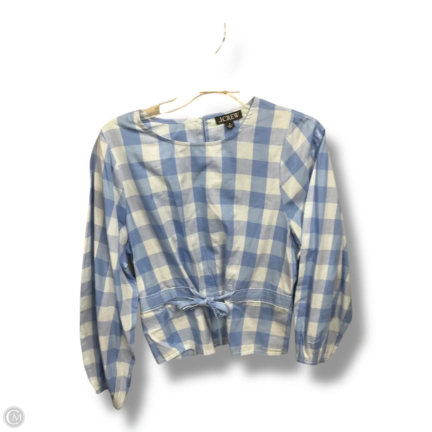 Top Long Sleeve By J. Crew In Plaid Pattern, Size: M