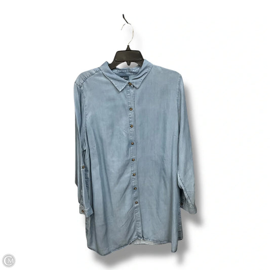 Tunic Long Sleeve By J. Jill In Blue Denim, Size: Xlp