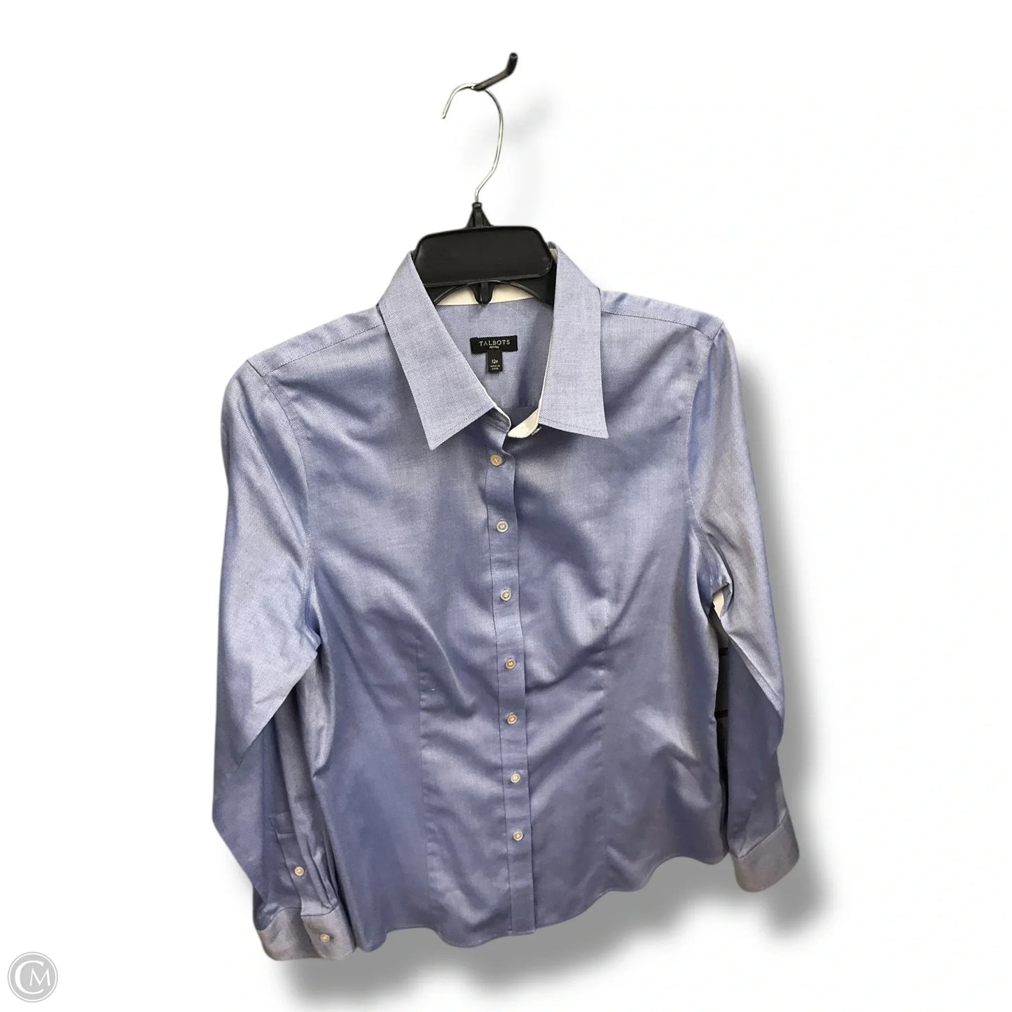 Blouse Long Sleeve By Talbots In Blue, Size: Lp