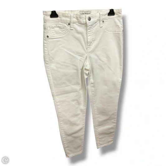 Jeans Skinny By Lucky Brand In White Denim, Size: 4