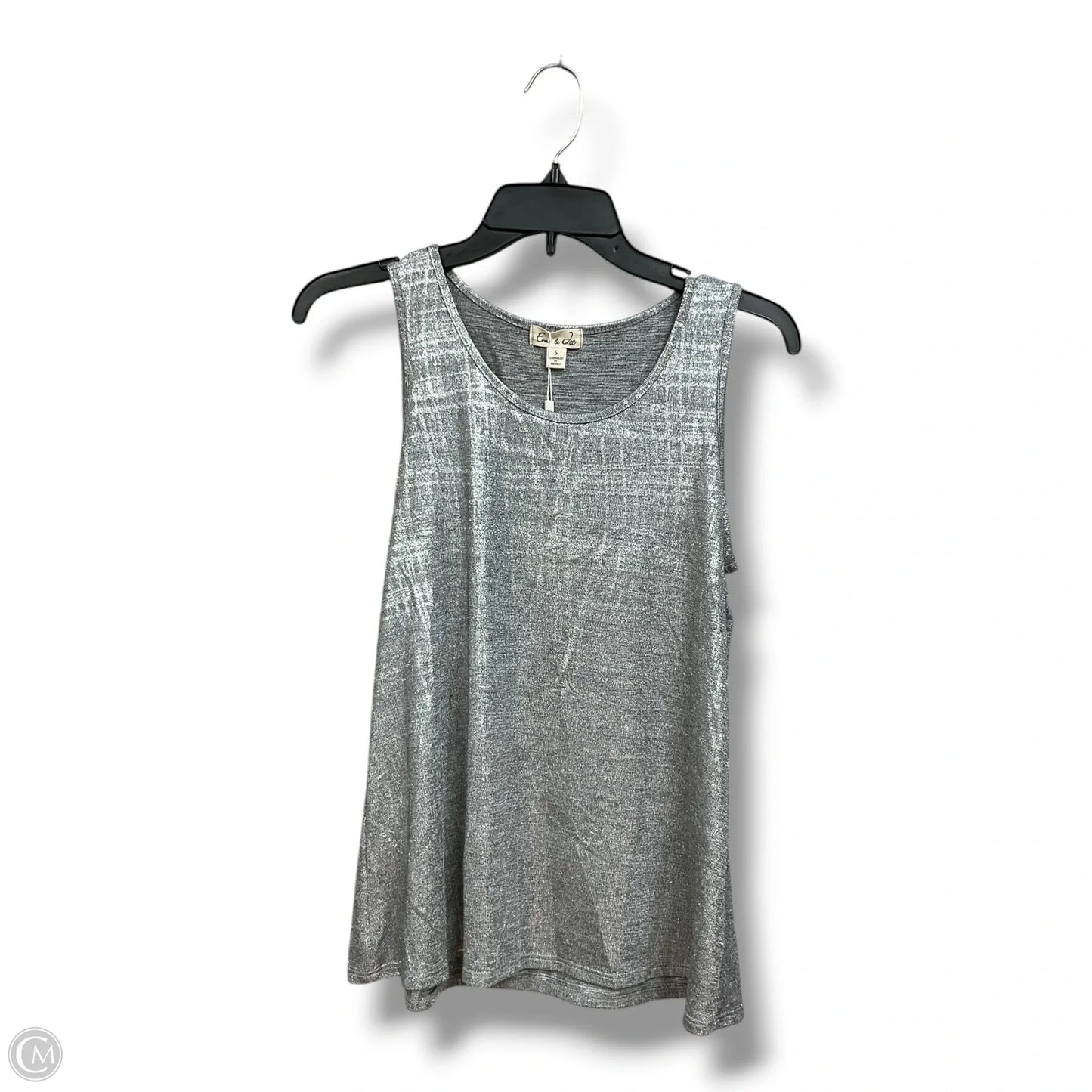 Top Sleeveless By Clothes Mentor In Silver, Size: S