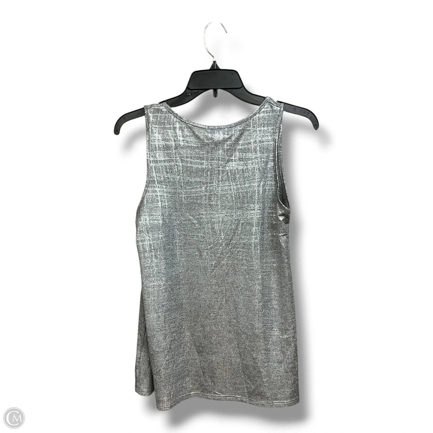 Top Sleeveless By Clothes Mentor In Silver, Size: S