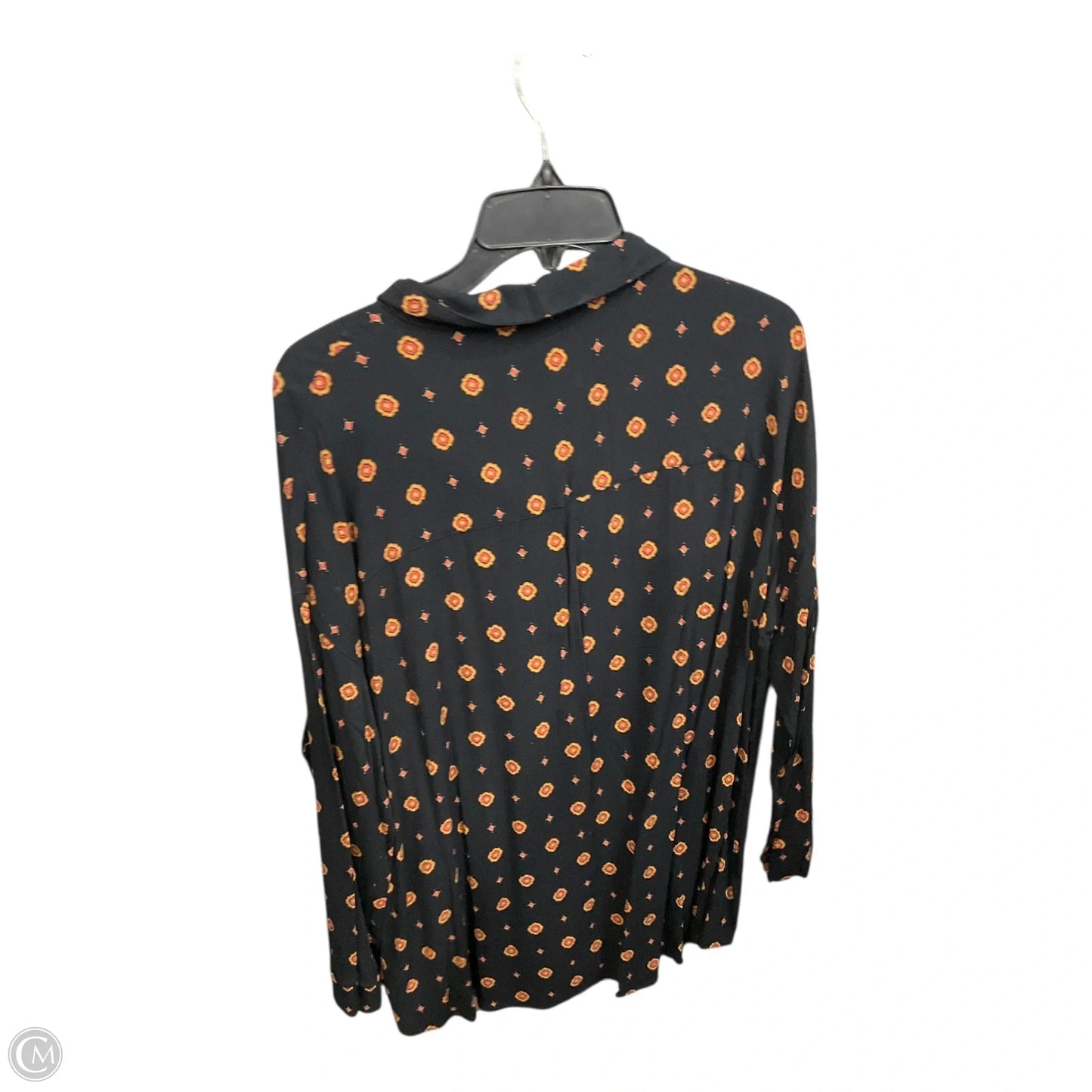 Blouse Long Sleeve By Free People In Multi-colored, Size: M