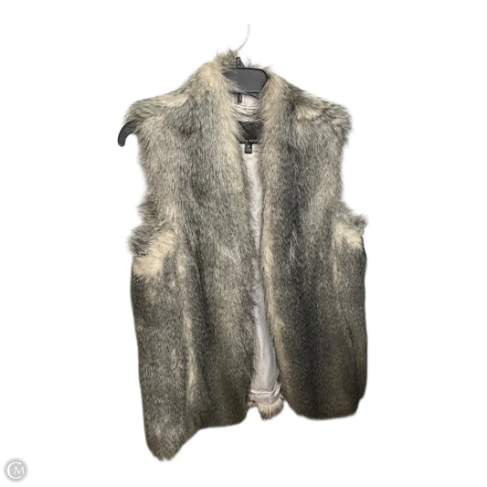 Vest Faux Fur & Sherpa By Banana Republic In Gold, Size: M