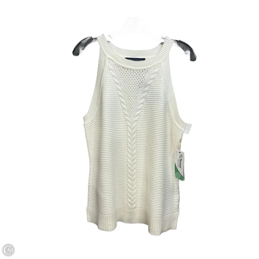 Top Sleeveless By Tommy Hilfiger In Cream, Size: Xl