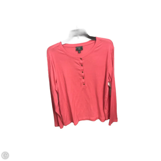 Top Long Sleeve Basic By Gh Bass And Co In Pink, Size: Xxl