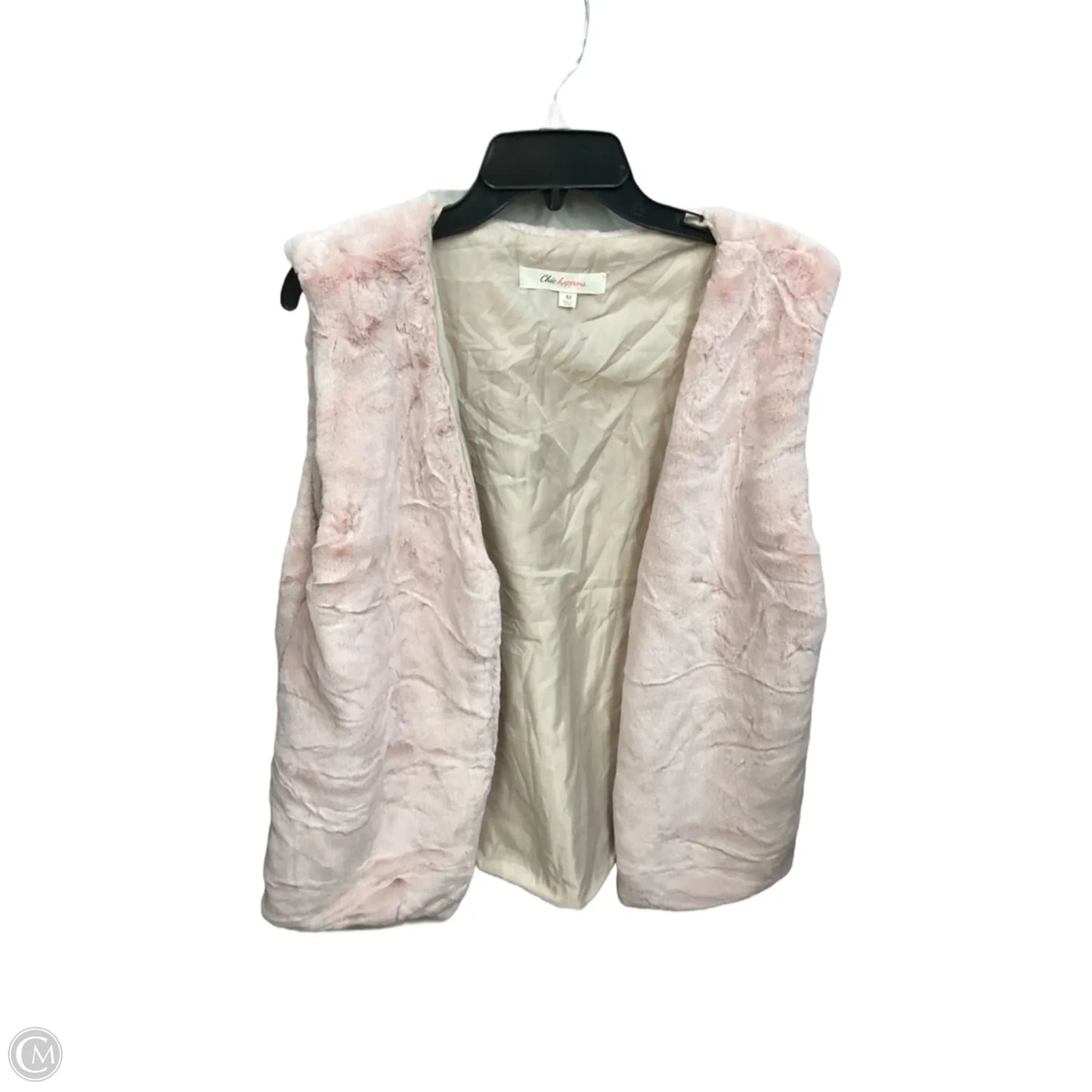 Vest Faux Fur & Sherpa By Clothes Mentor In Pink, Size: M