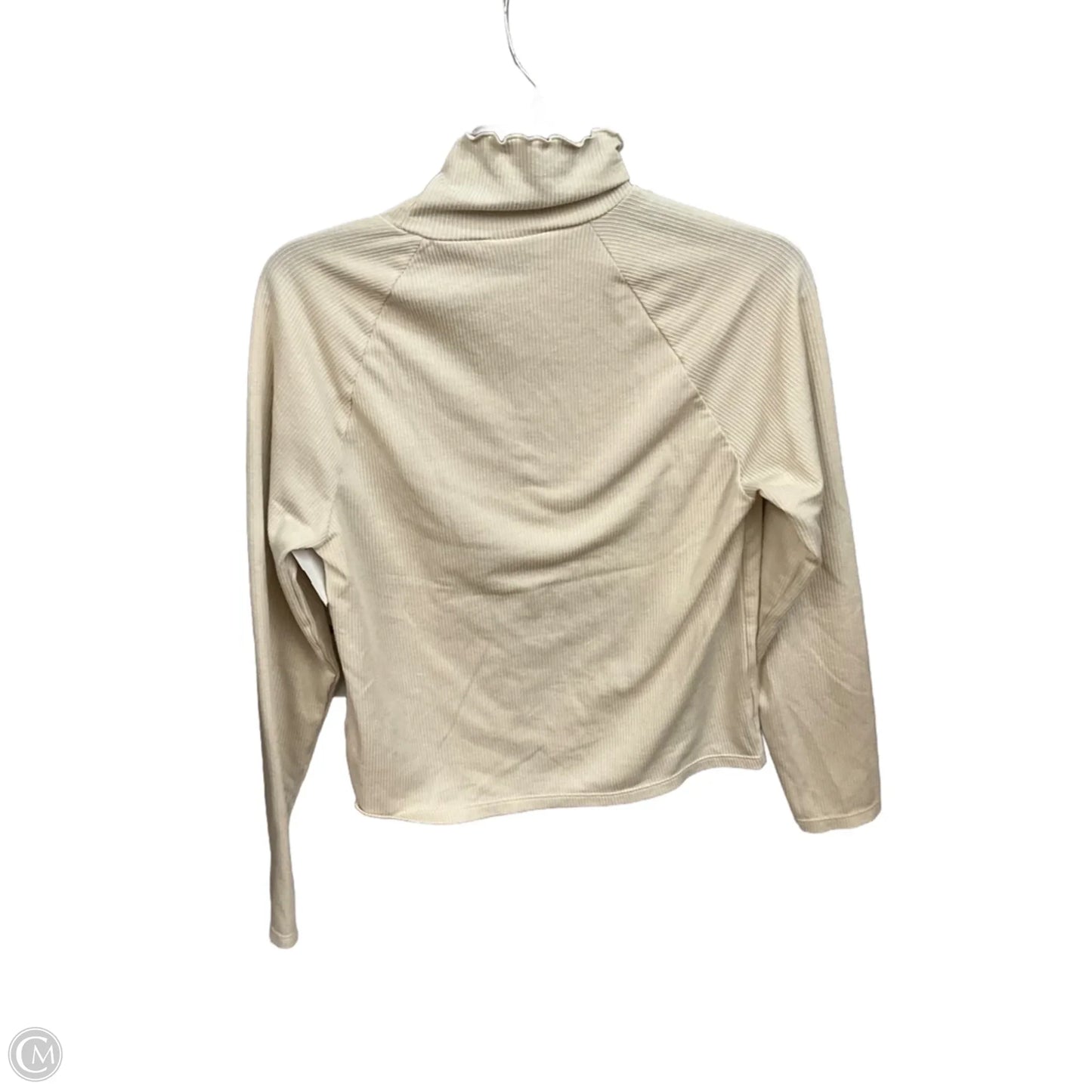 Top Long Sleeve Basic By Serra In Tan, Size: L