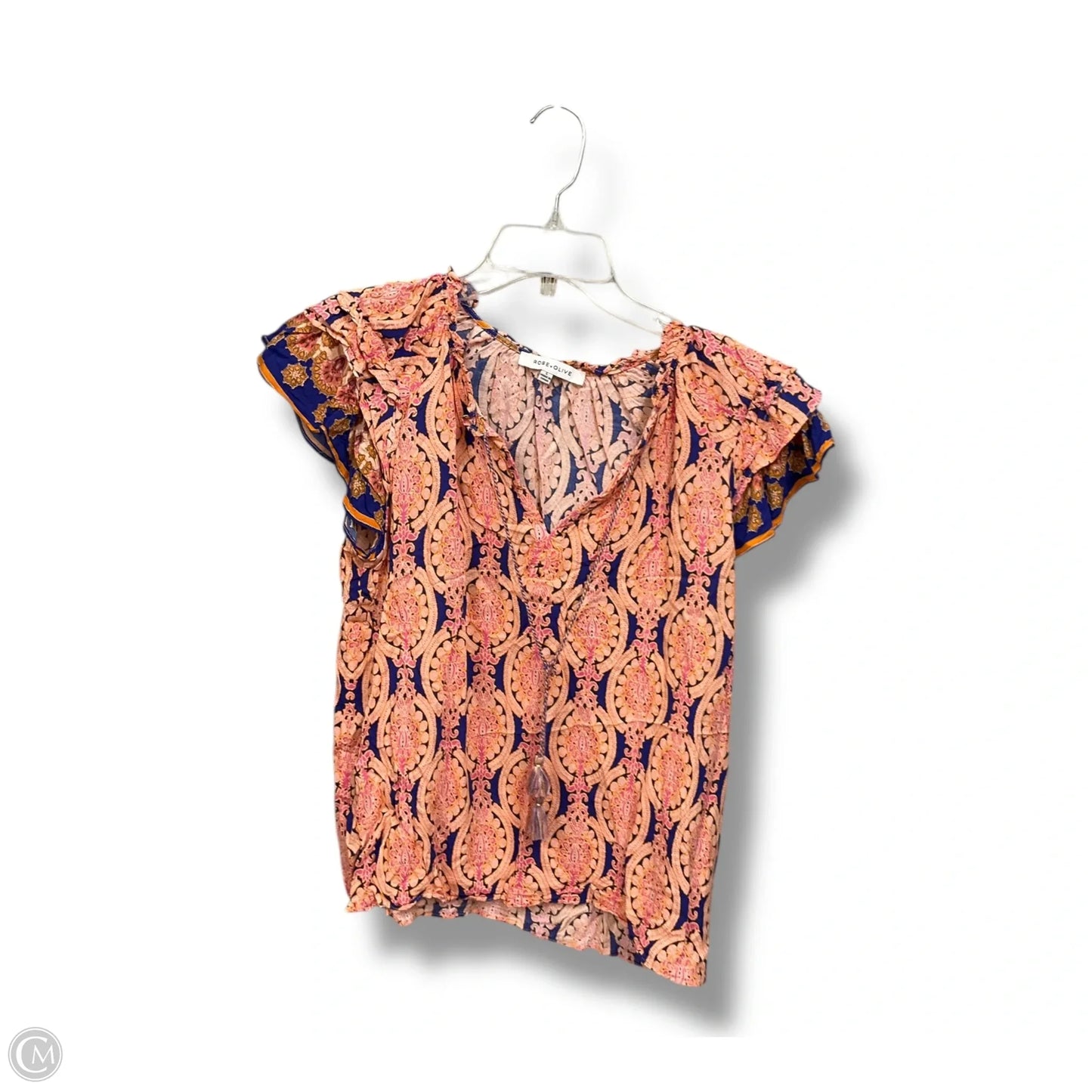 Top Short Sleeve By Max Studio In White, Size: L