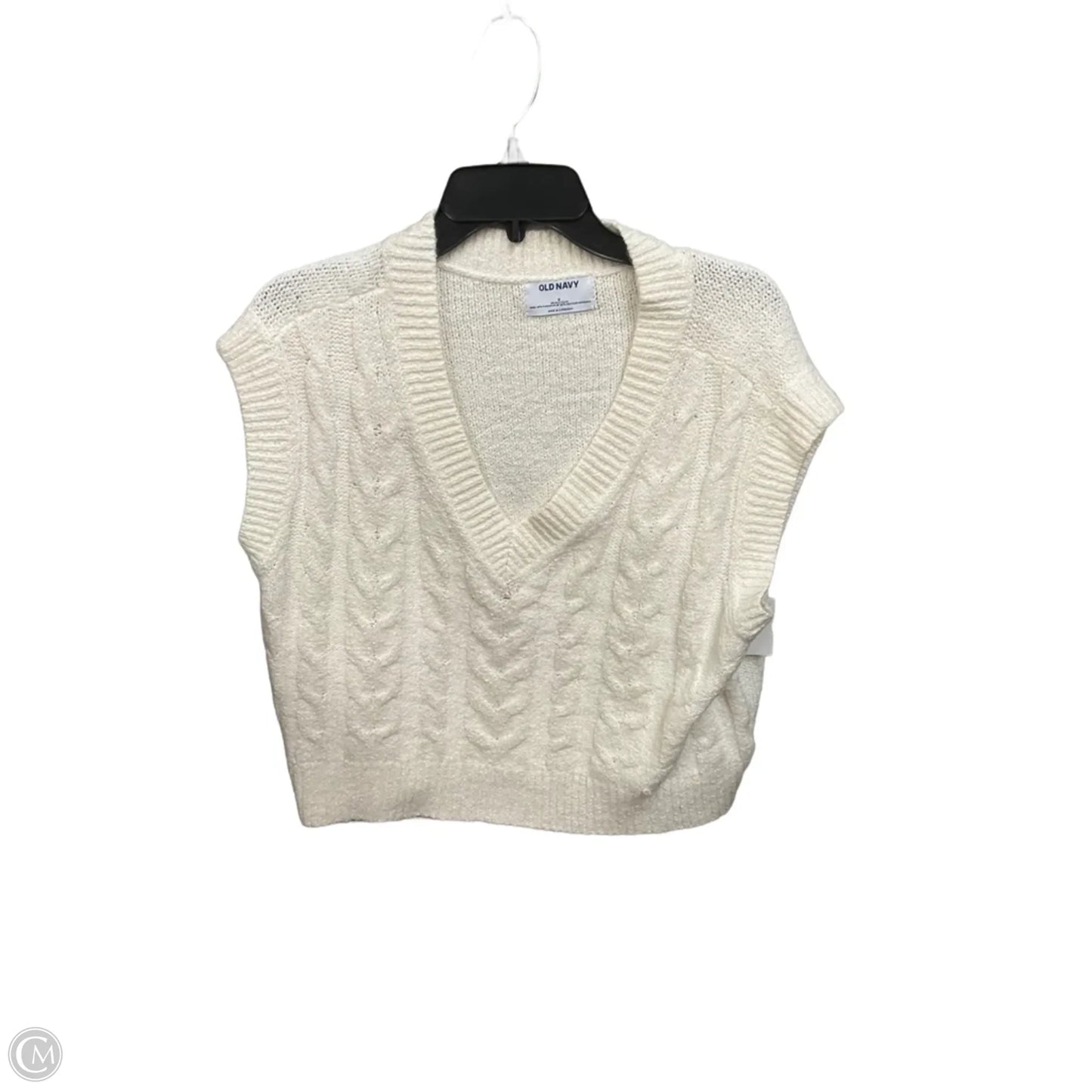 Vest Sweater By Old Navy In Cream, Size: S