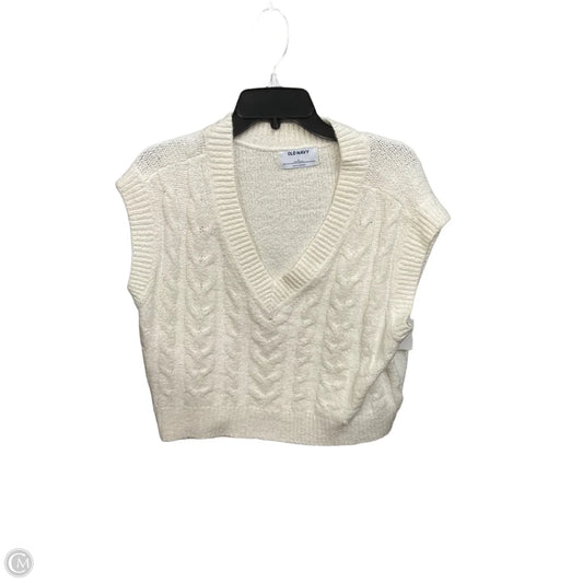 Vest Sweater By Old Navy In Cream, Size: S