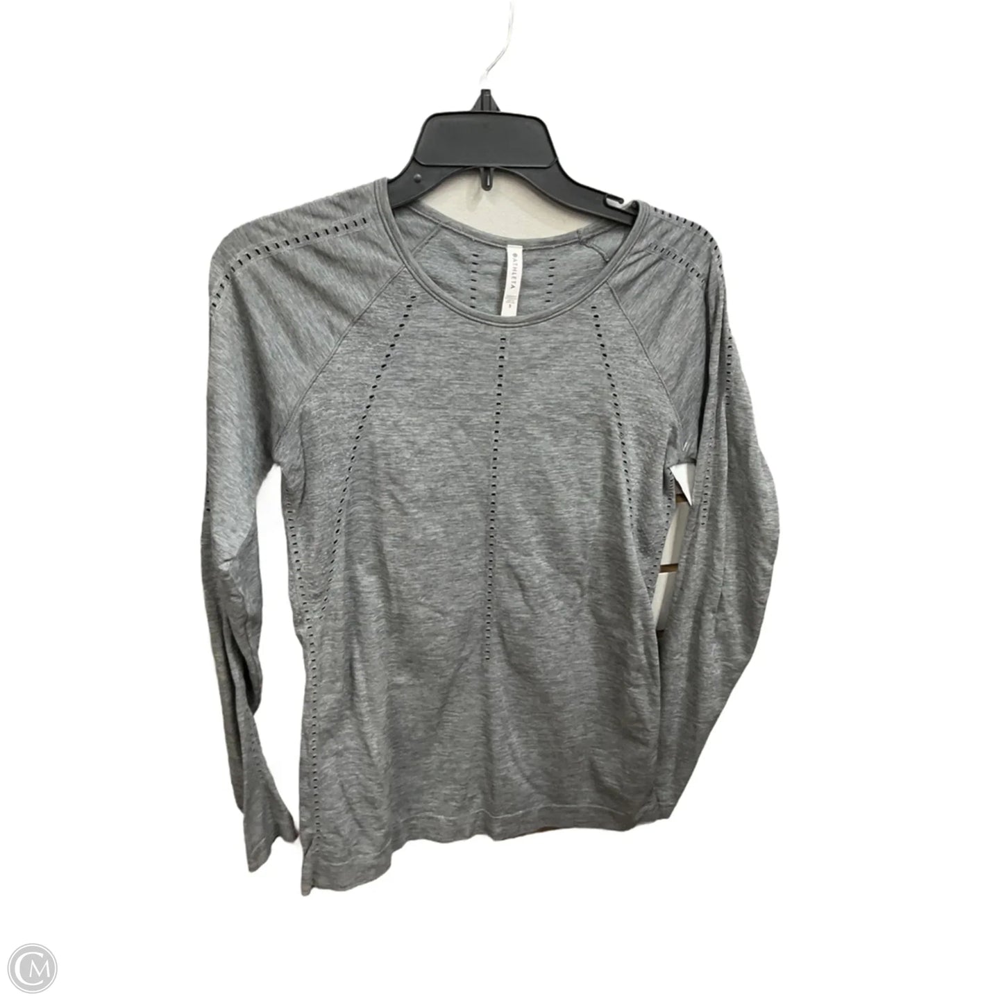 Athletic Top Long Sleeve Crewneck By Athleta In Grey, Size: S