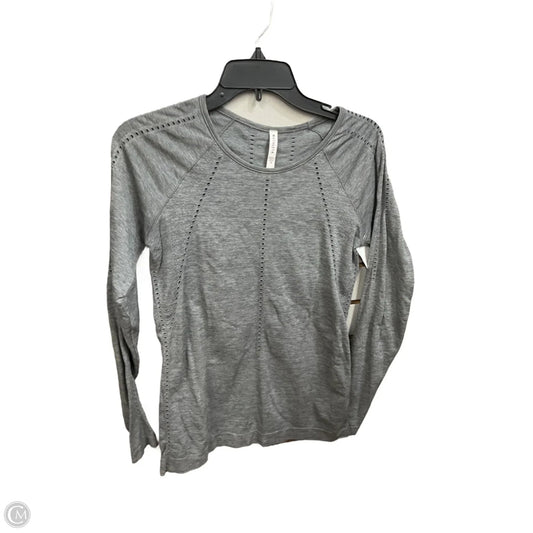 Athletic Top Long Sleeve Crewneck By Athleta In Grey, Size: S