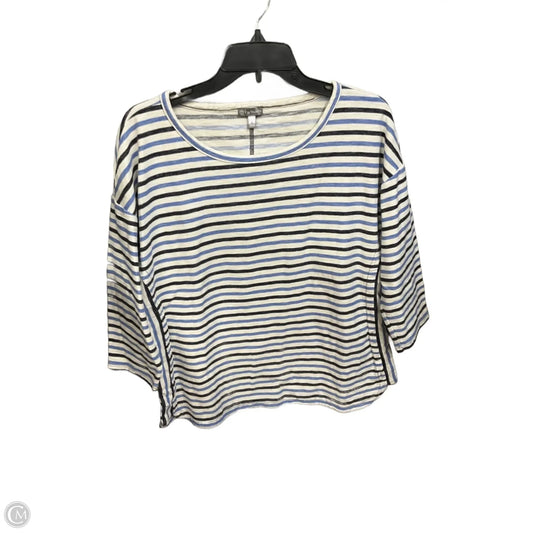 Top 3/4 Sleeve Basic By Talbots In Striped Pattern, Size: L