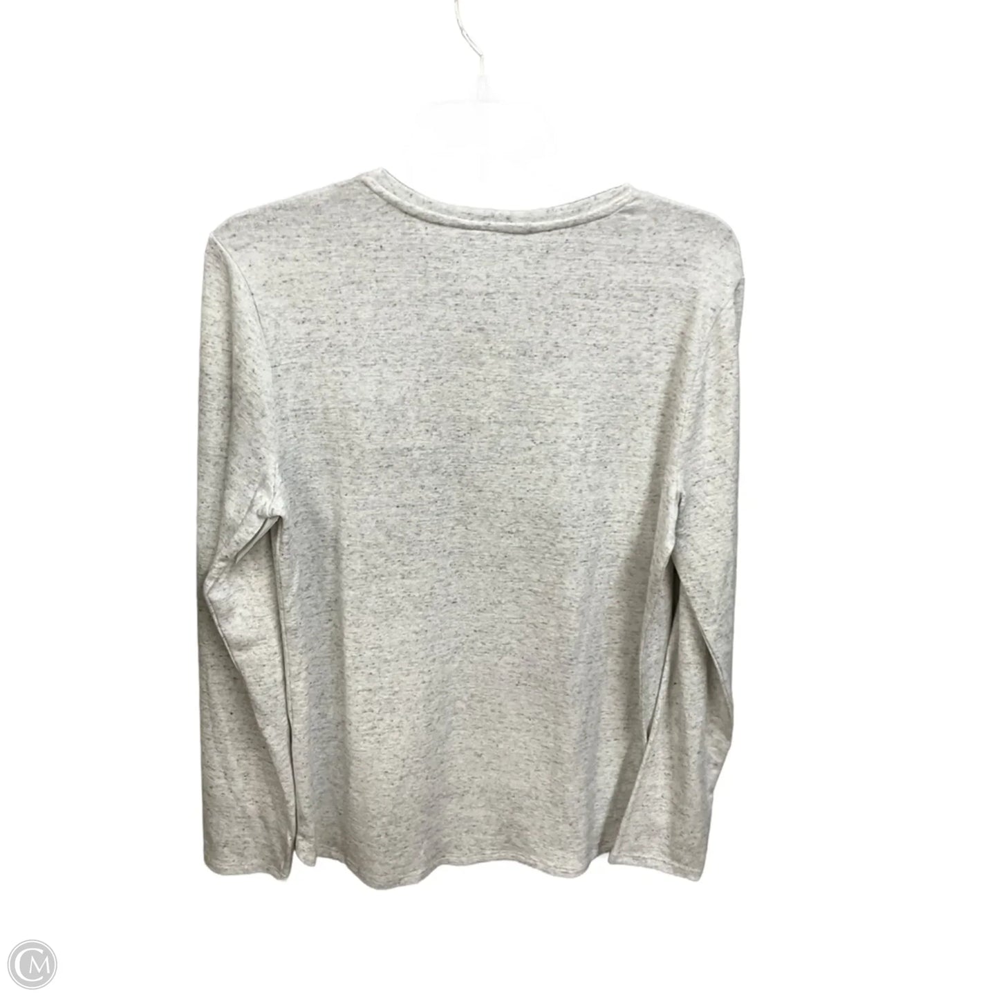 Top Long Sleeve Basic By Banana Republic In Grey, Size: L