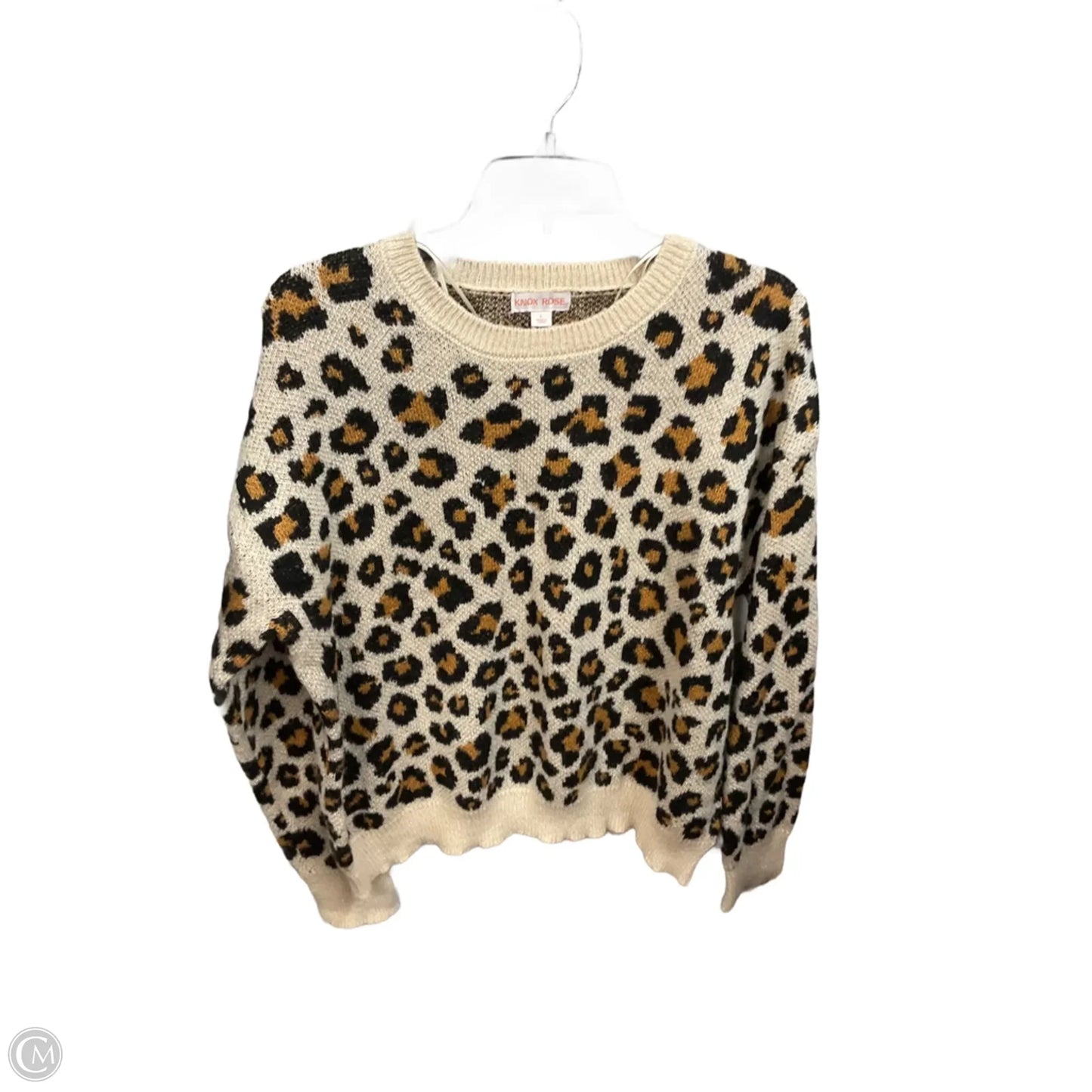 Sweater By Knox Rose In Animal Print, Size: L