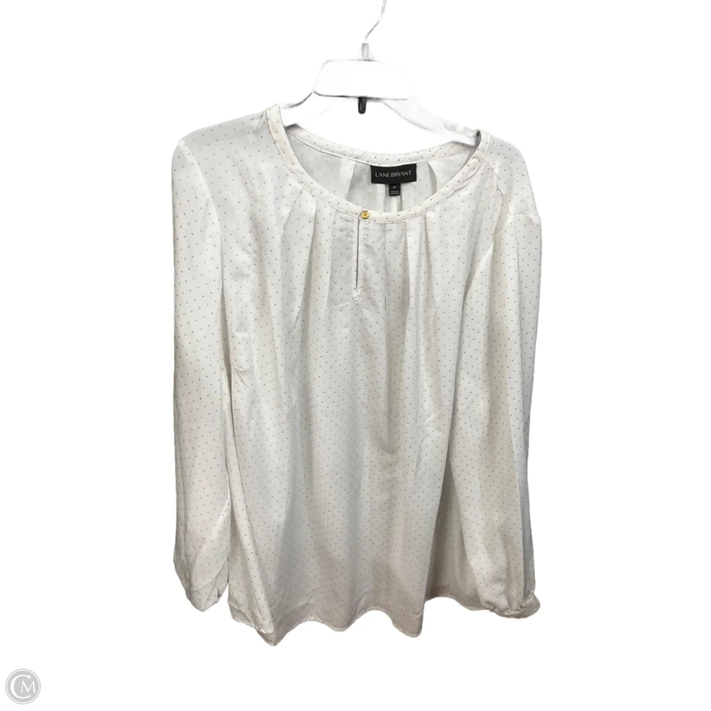 Blouse Long Sleeve By Lane Bryant In White, Size: 3x