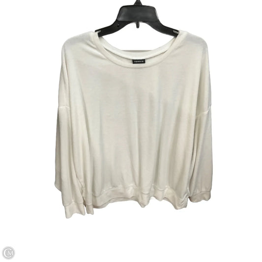 Top Long Sleeve By Torrid In White, Size: 2x