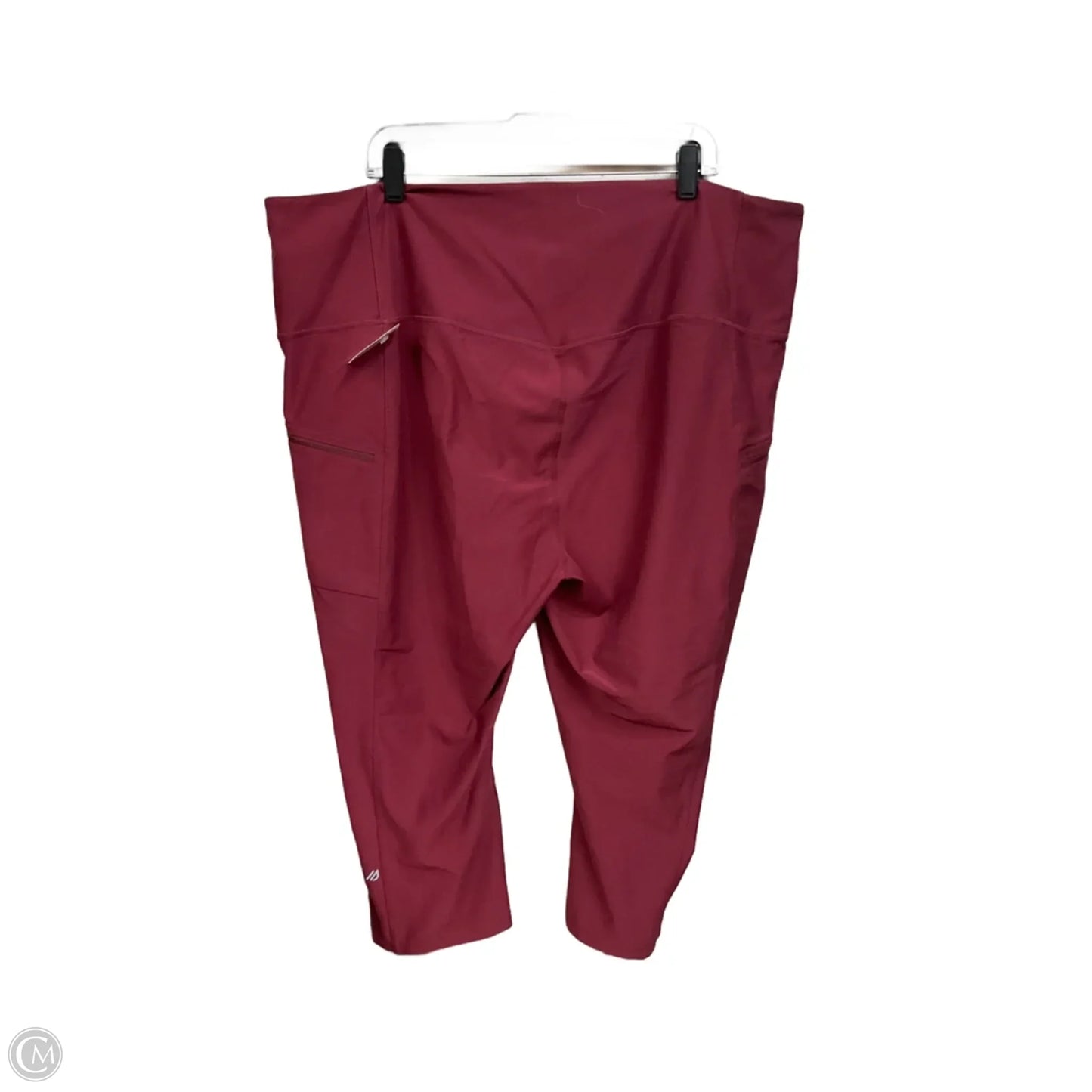 Athletic Leggings Capris By Eddie Bauer In Maroon, Size: 3x