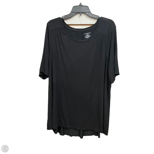 Top Short Sleeve Basic By Lane Bryant In Black, Size: 3x