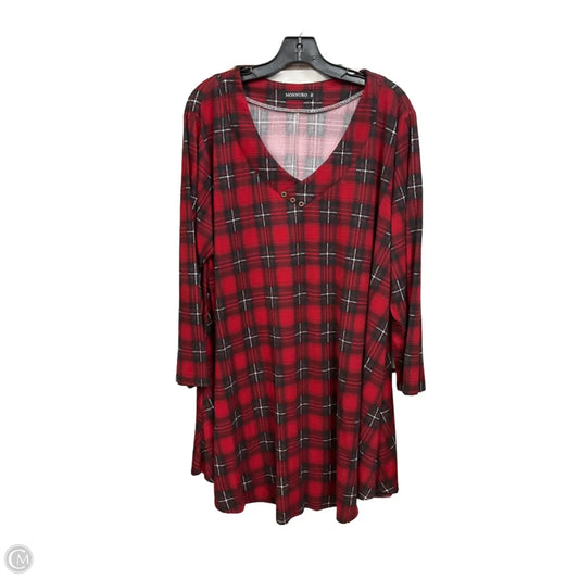 Top Long Sleeve By Clothes Mentor In Plaid Pattern, Size: 4x