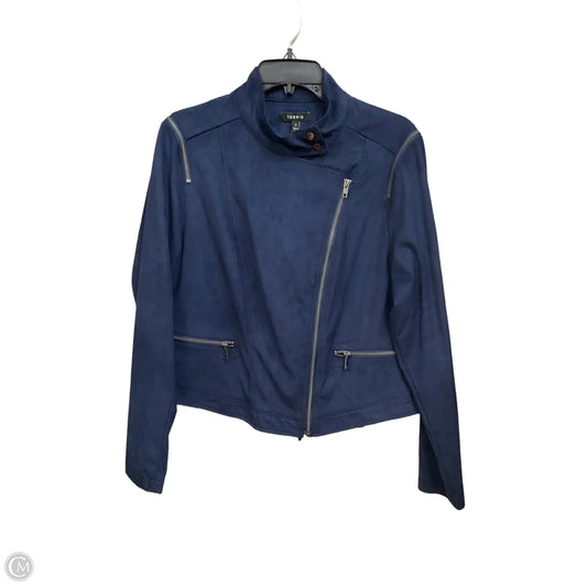 Jacket Moto By Torrid In Blue, Size: 2x