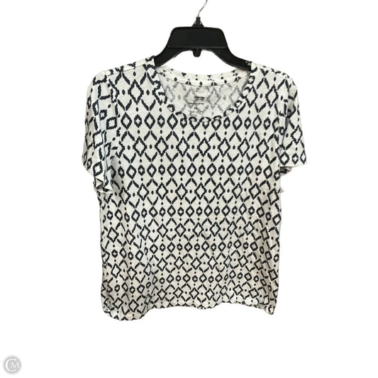 Top Short Sleeve Basic By Sonoma In Blue & White, Size: Xl
