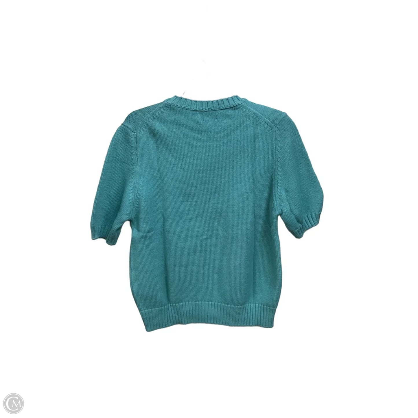 Sweater Short Sleeve By Lands End In Teal, Size: M
