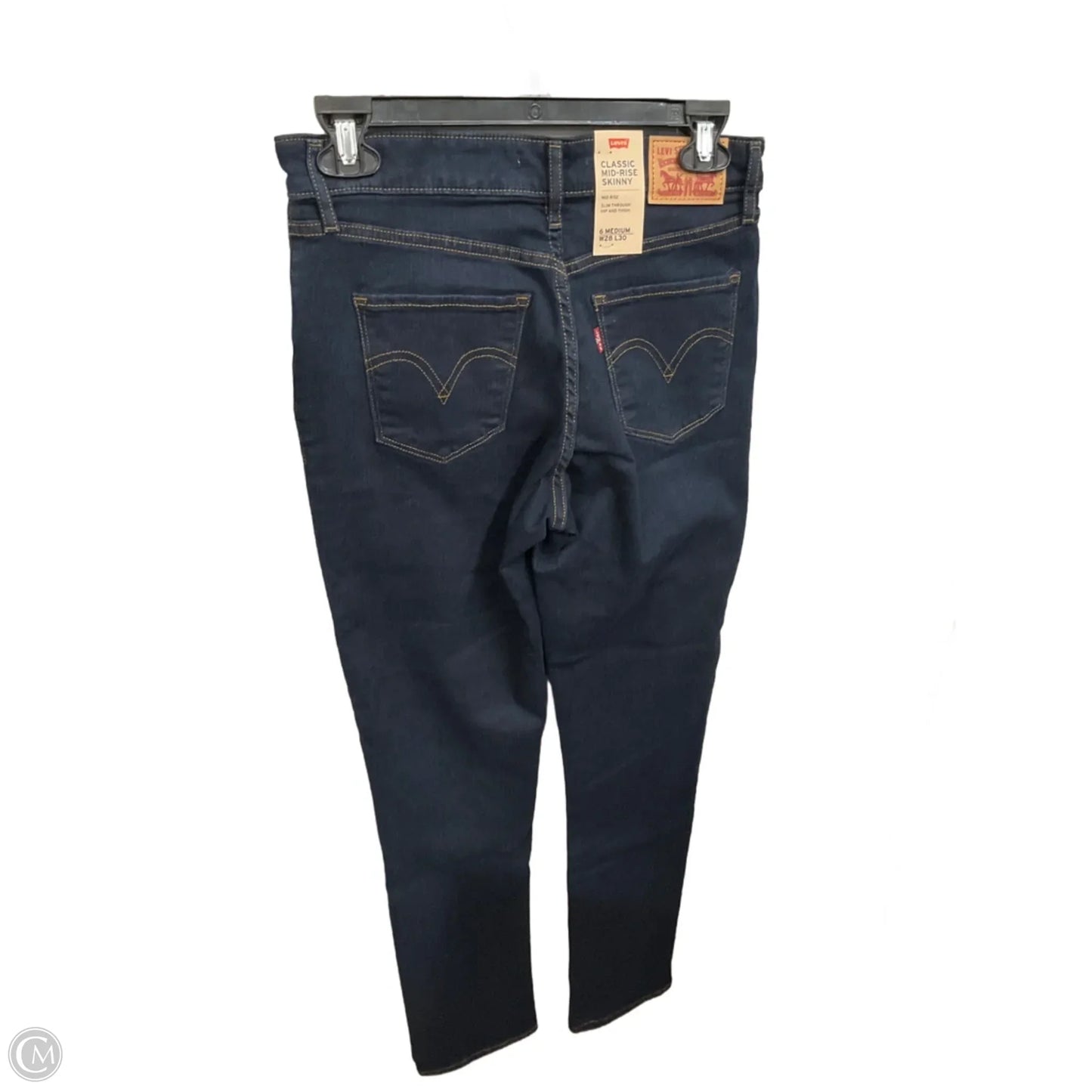 Jeans Skinny By Levis Signature In Blue Denim, Size: 6