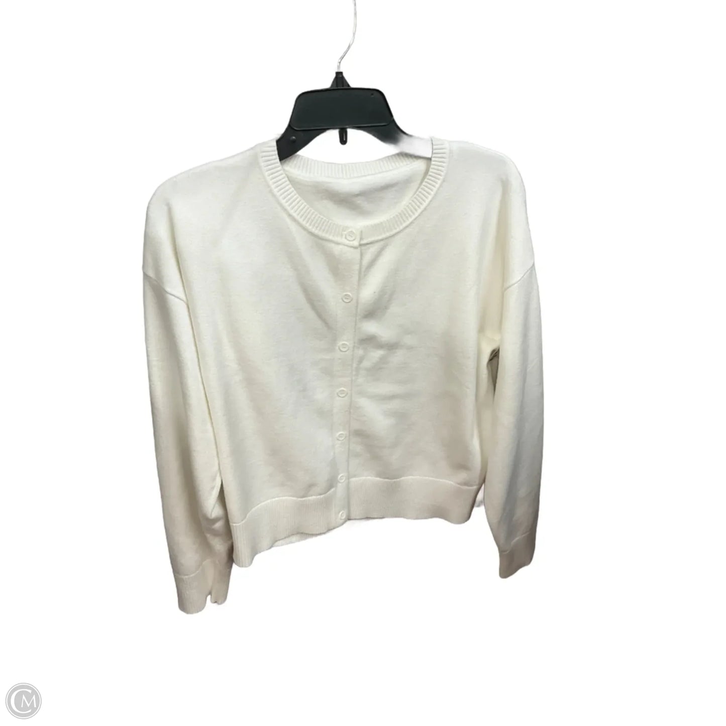 Cardigan By Clothes Mentor In White, Size: L