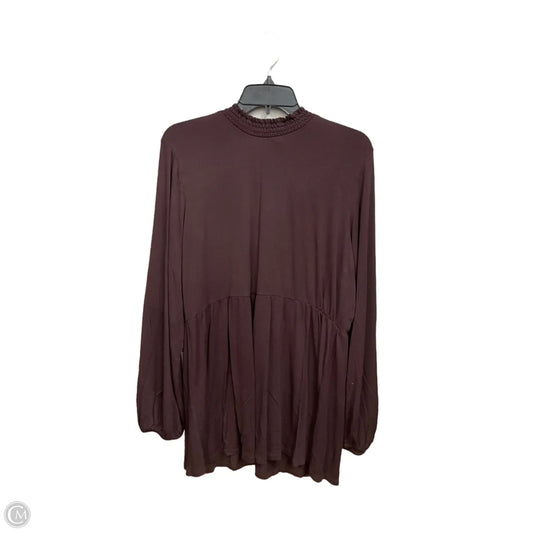 Tunic Long Sleeve By Lane Bryant In Brown, Size: 2x