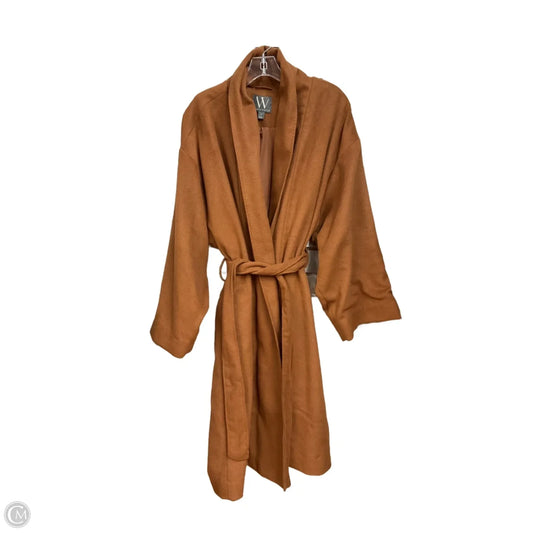 Coat Trench Coat By Worthington In Brown, Size: 1x