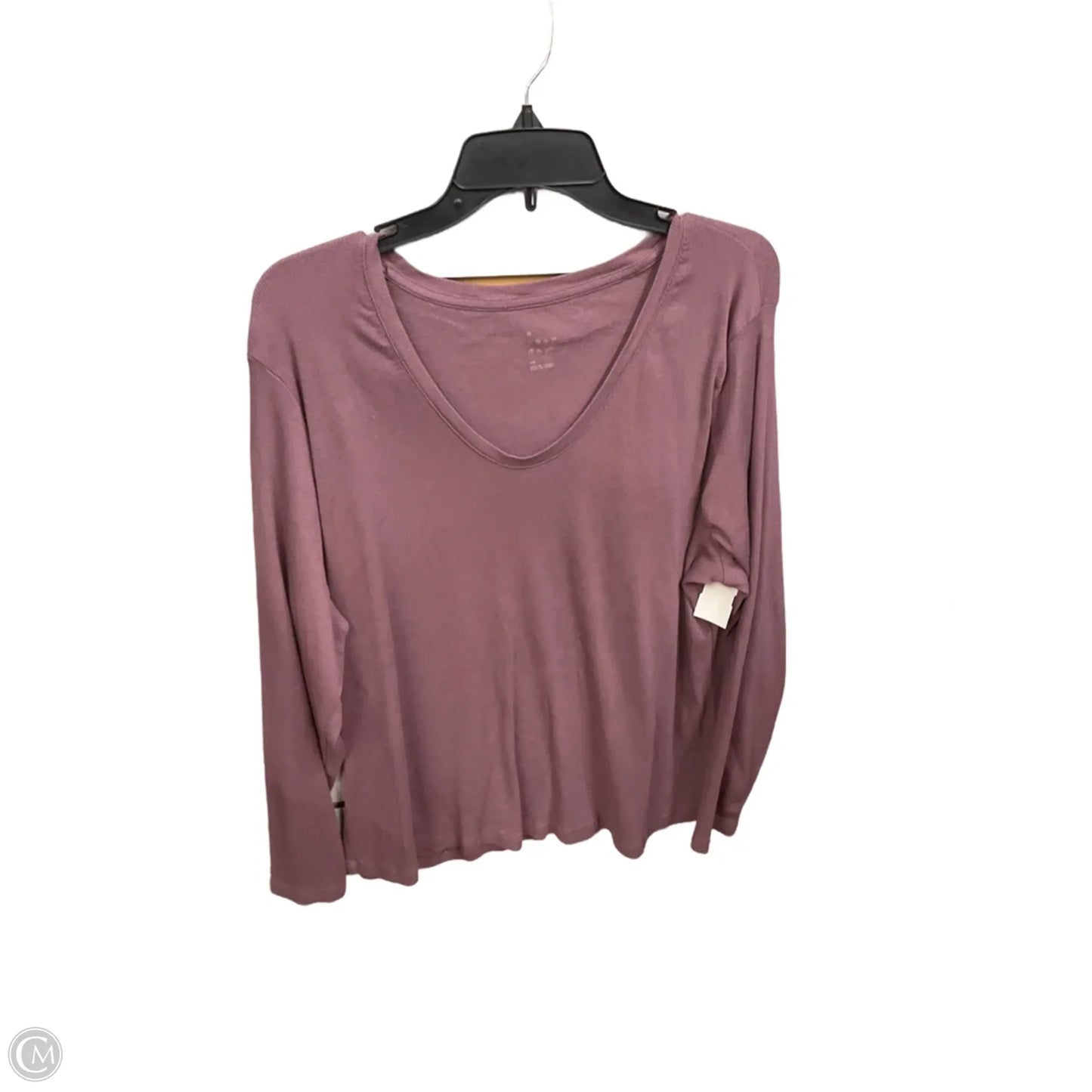 Top Long Sleeve Basic By A New Day In Purple, Size: 2x