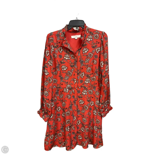 Dress Casual Midi By Loft In Floral Print, Size: Lp