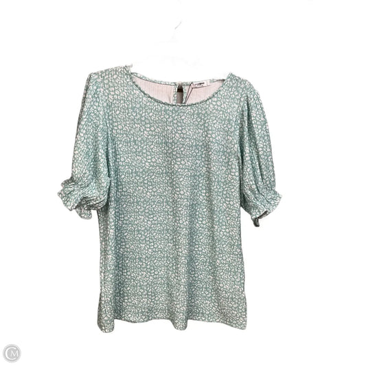 Top Short Sleeve By Zeagoo In Teal, Size: L